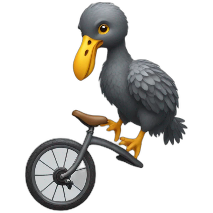 dodo riding a unicycle emoji