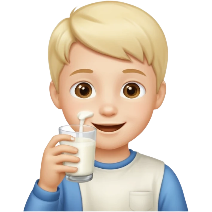 kid drinking milk emoji