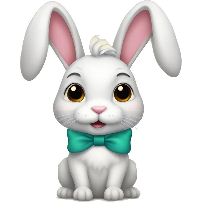 Bunny with bow emoji