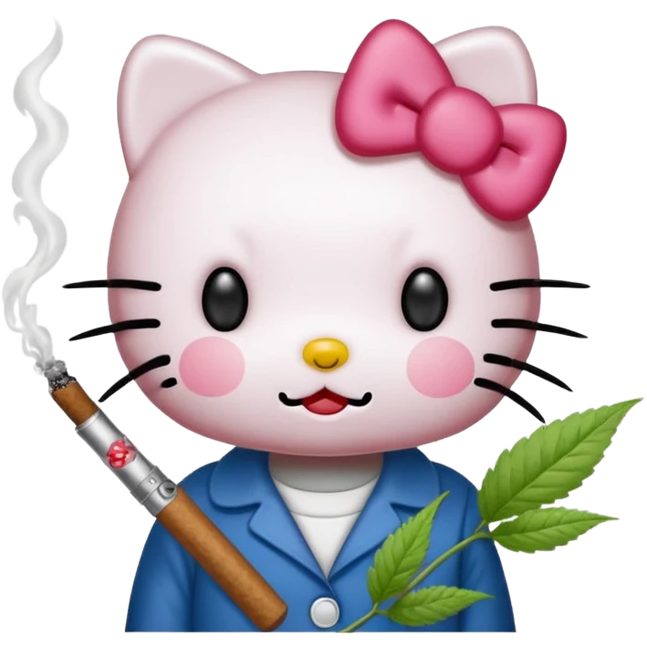 Hello Kitty smoking weed  emoji