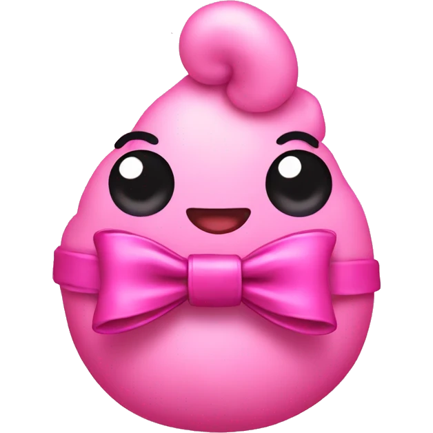 Pink poo with pink bow emoji