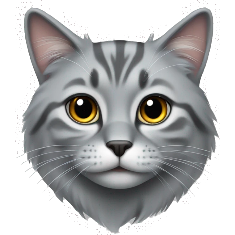 Siberian grey cat emoji