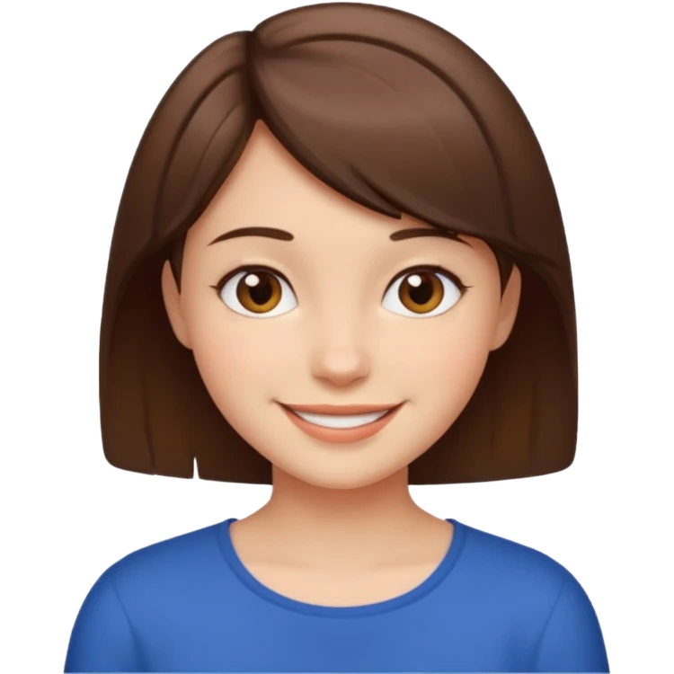 girl with short brown hair emoji