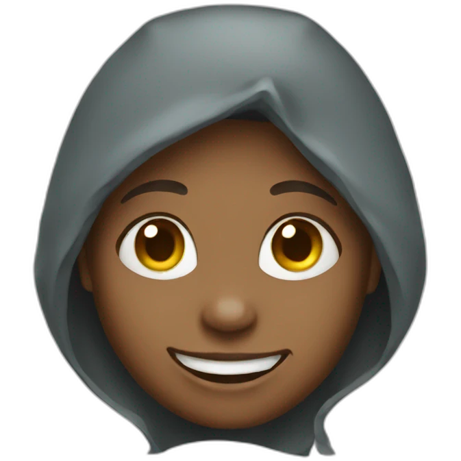 Happy homeless girl emoji
