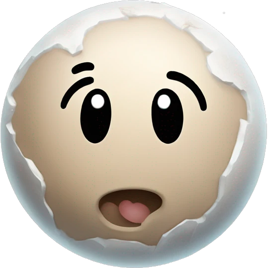 Pluto as a planet, depicted as a small, icy celestial body with a rocky surface and a heart-shaped icy region. The design should emphasize Pluto’s distinct features, such as its pale brown and white tones emoji