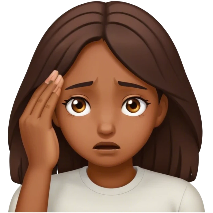 Brown skin girl facepalming emoji
