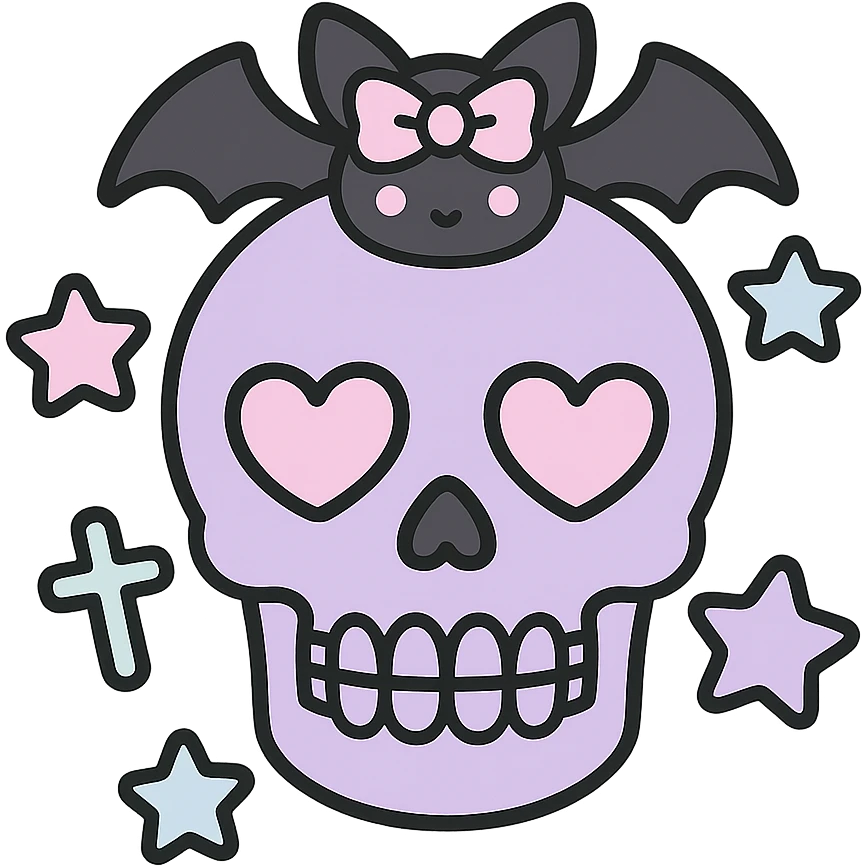 pastel goth black object remove background emoji