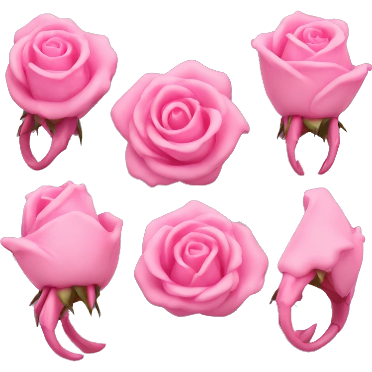 Rose shap hair claw emoji