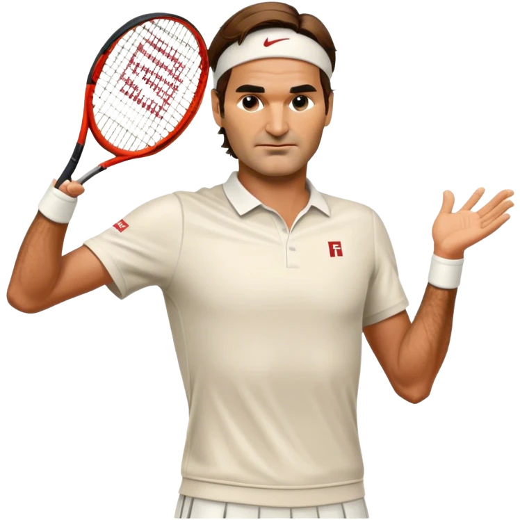 Roger Federer serving emoji