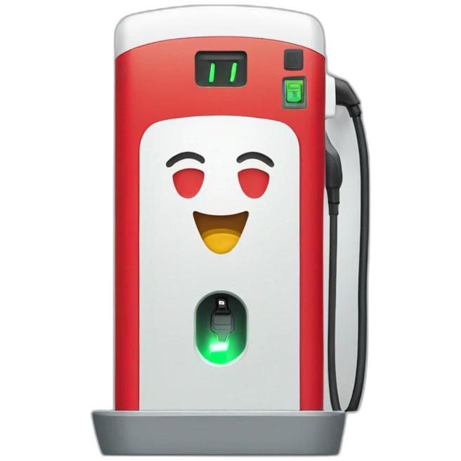 Red- ev-charging-station emoji