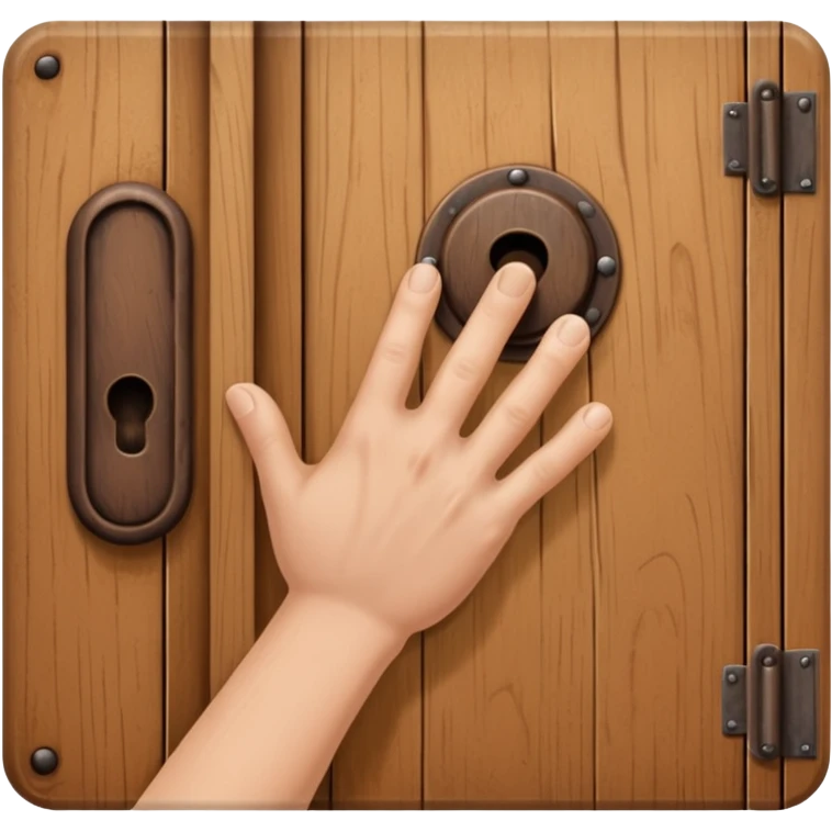 hand knock the door emoji