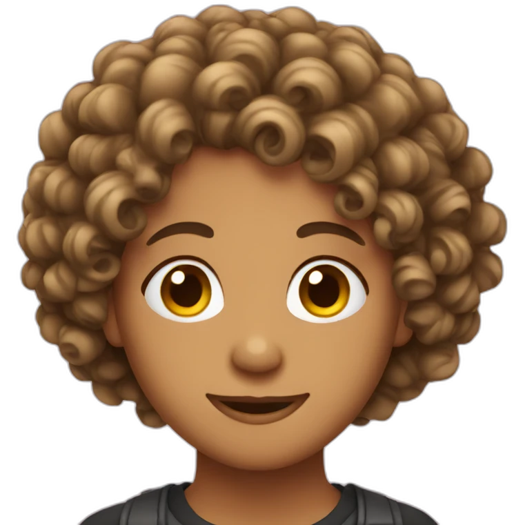 curly hair emoji