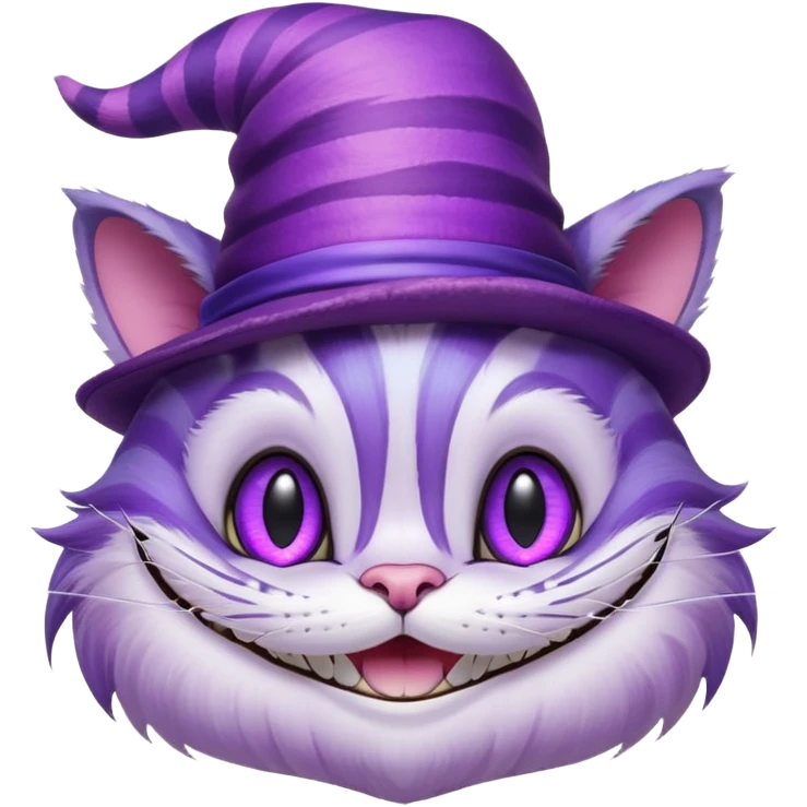Cheshire cat in a hat emoji