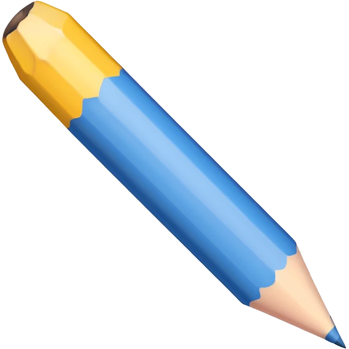 white colored pencil with a sharp tip emoji