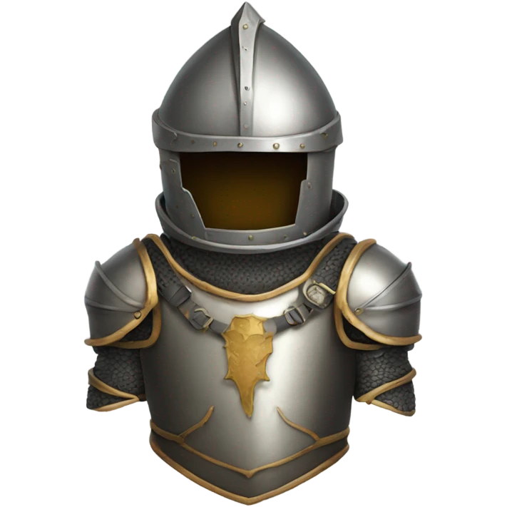 spacesuit designed like medieval knight armor emoji