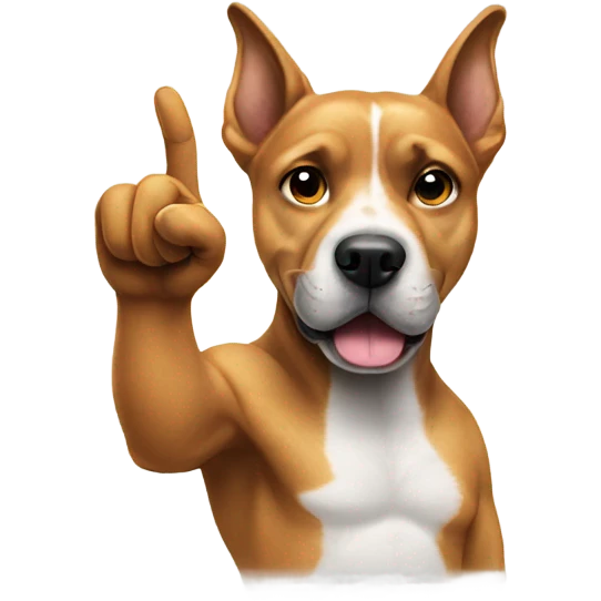 dog giving the finger emoji