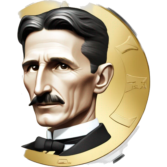 nikola tesla coin money serbia emoji