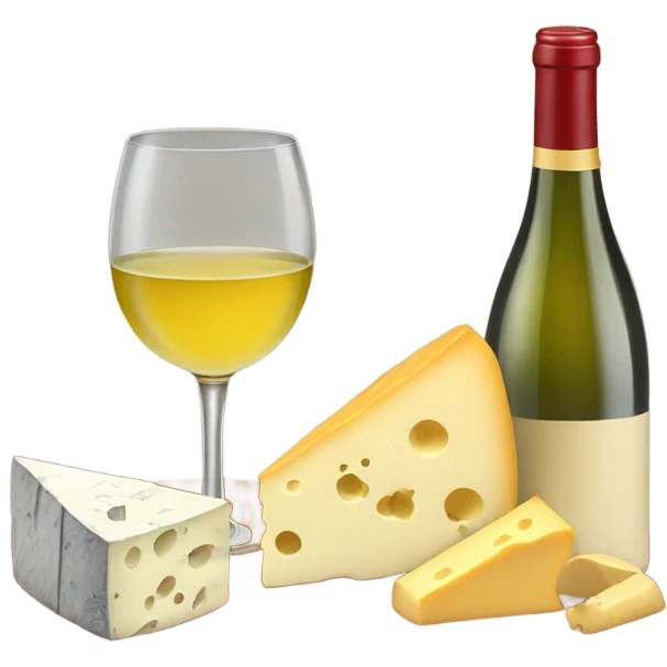 white wine and cheese  emoji