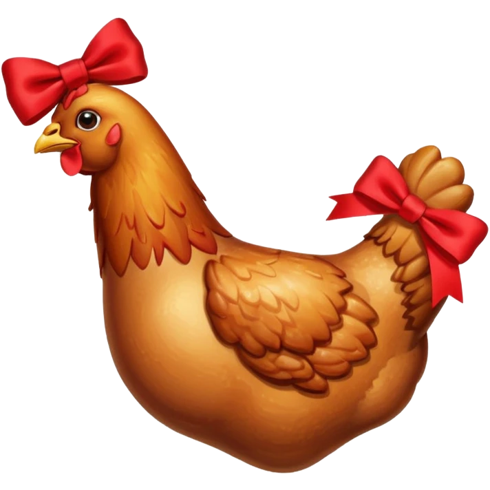 Chicken leg with bow emoji