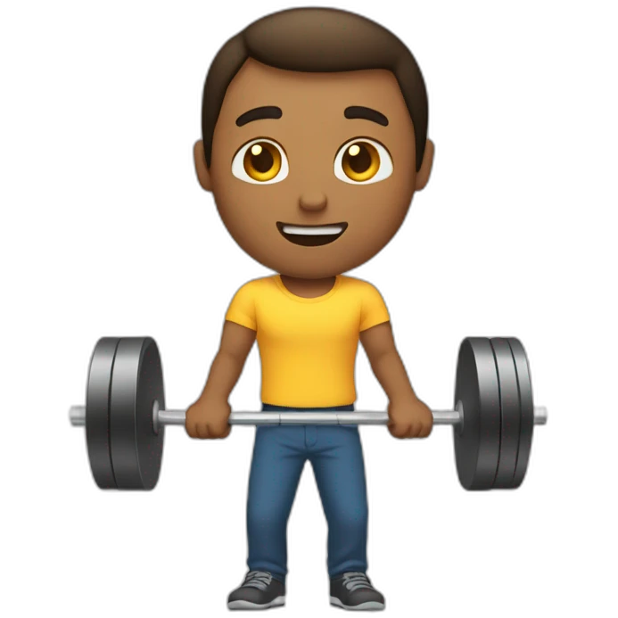 man lifting weight emoji