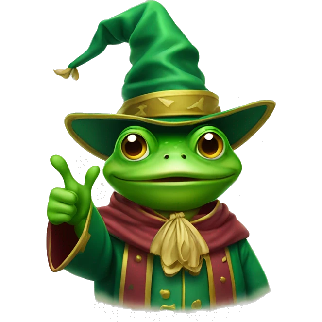 green frog wizard thumbs up emoji