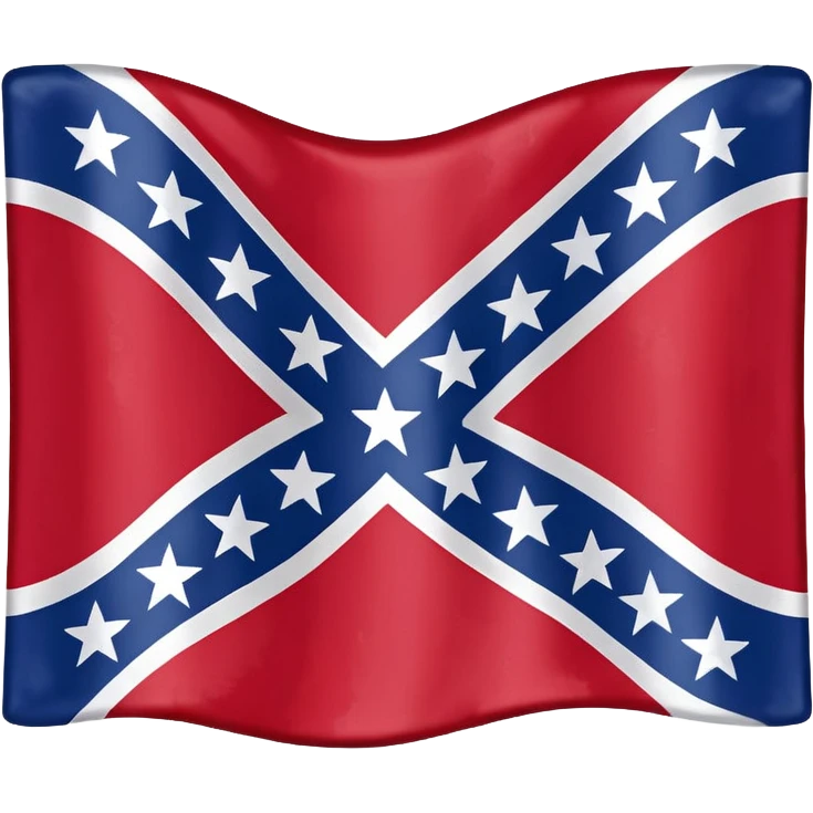  confederate flag emoji that has 13 stars in a x pattern emoji