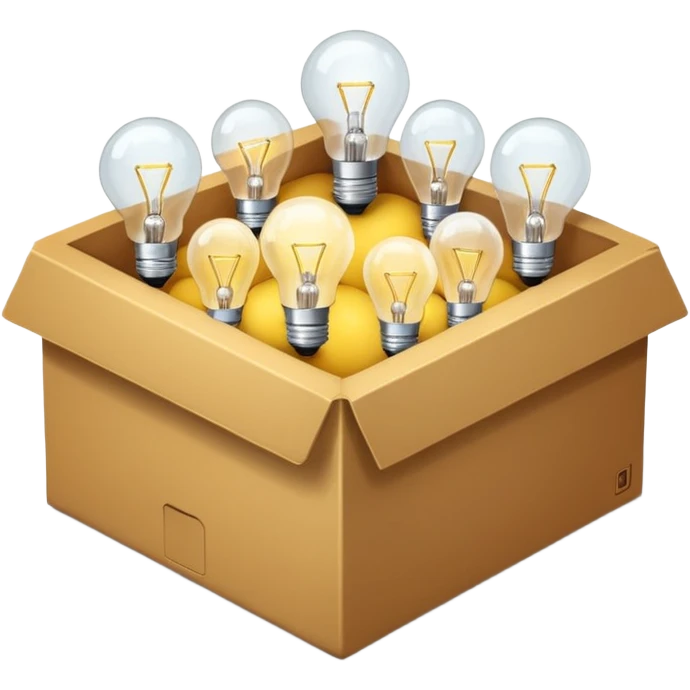 коробка з лампочками 💡🗃️ emoji