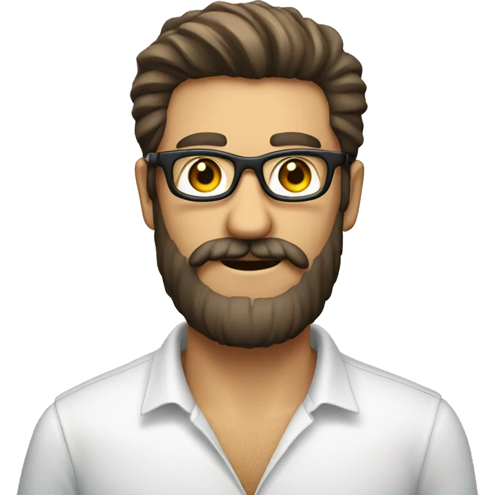 hombre con barba blanca y gafas emoji