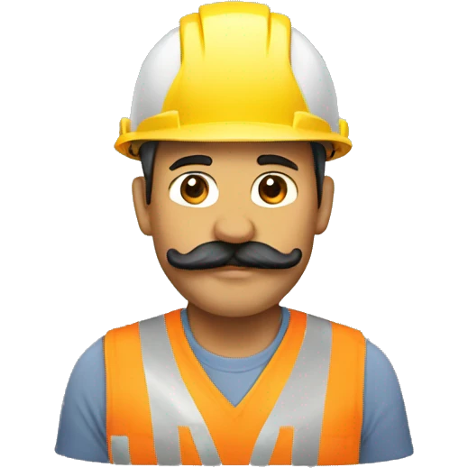 construction crane mustache emoji