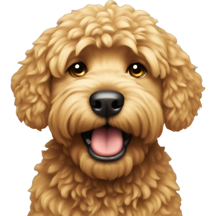 Angry mini golden doodle emoji