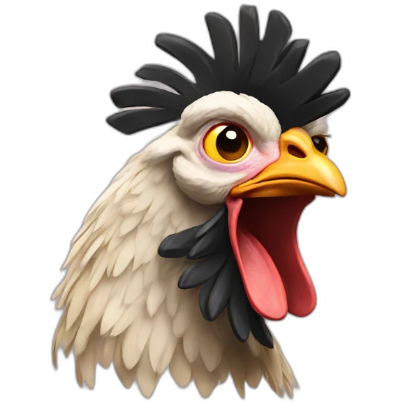 Crazy chiken emoji