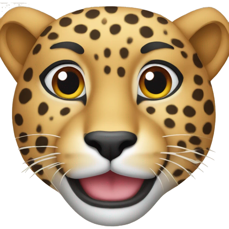 Cheetah wearing a red baseball hat emoji