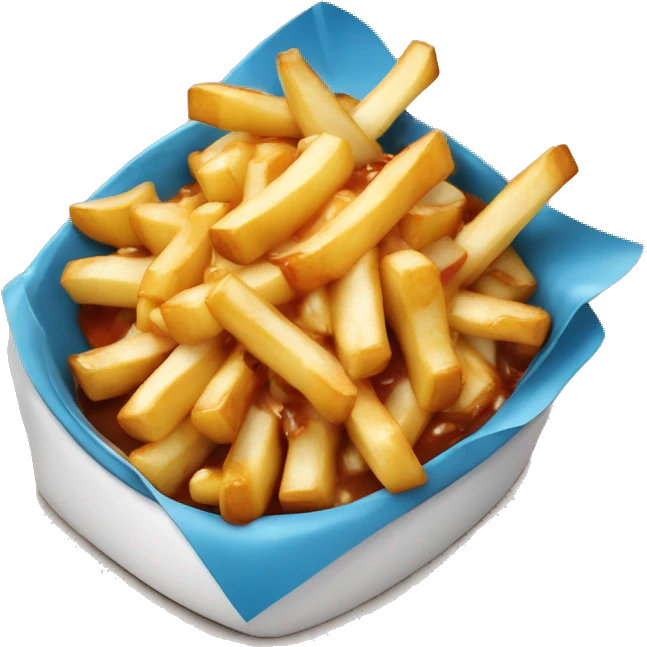 Poutine qui mange une poutine emoji