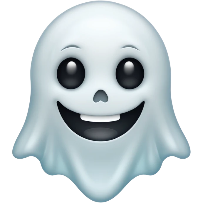 cute creepy smiley ghost emoji