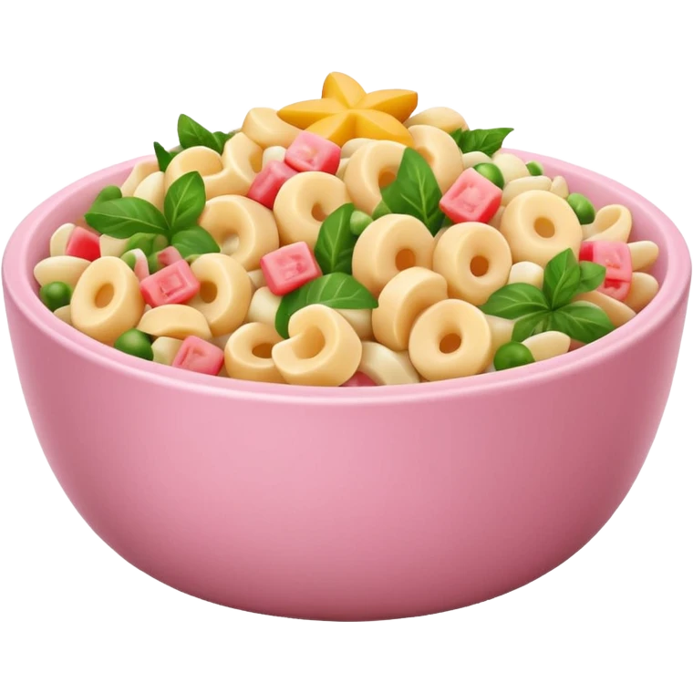 Hawaiian Mac salad light pink bowl emoji