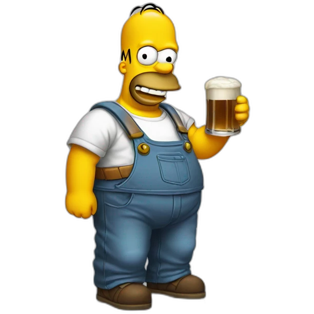 Homero con una cerveza emoji