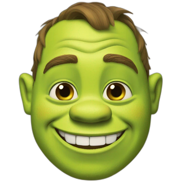 Shrek smilling emoji