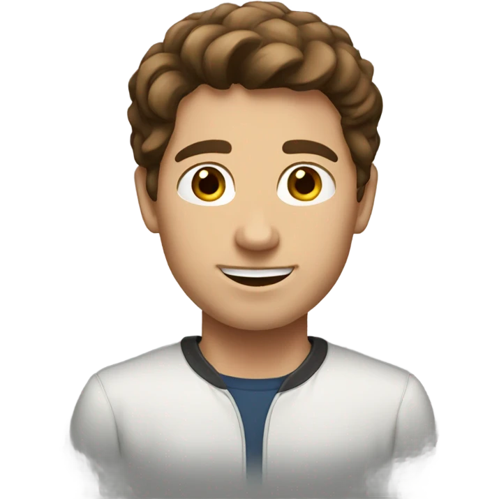 a guy with brown hair and brown emoji
