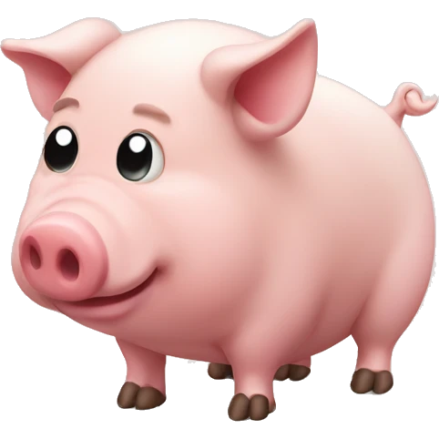 Pooping pig emoji