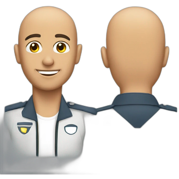 bald pilot emoji