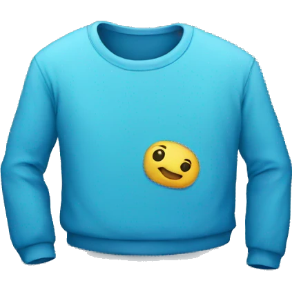 blue long sleeved tshirt no person emoji