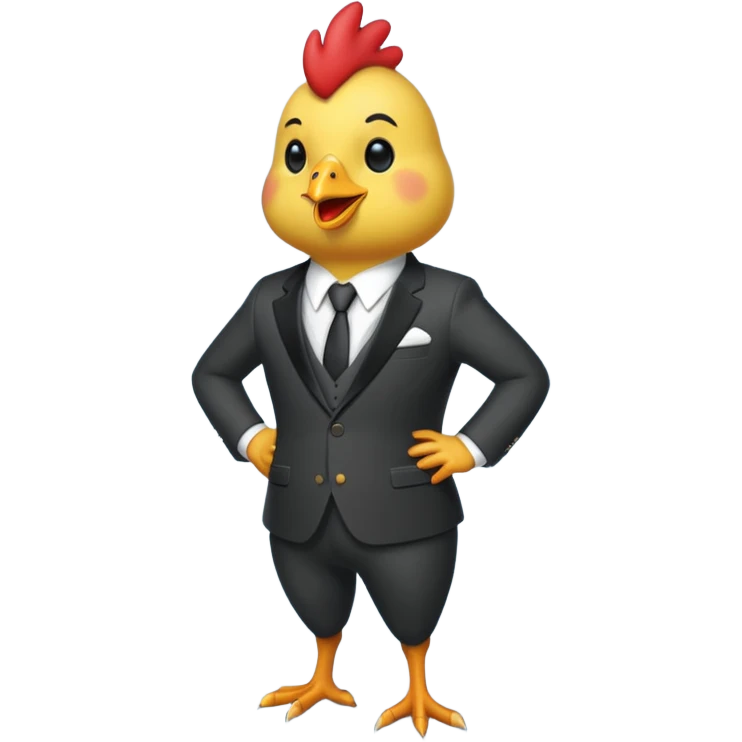 chicken in suit  emoji