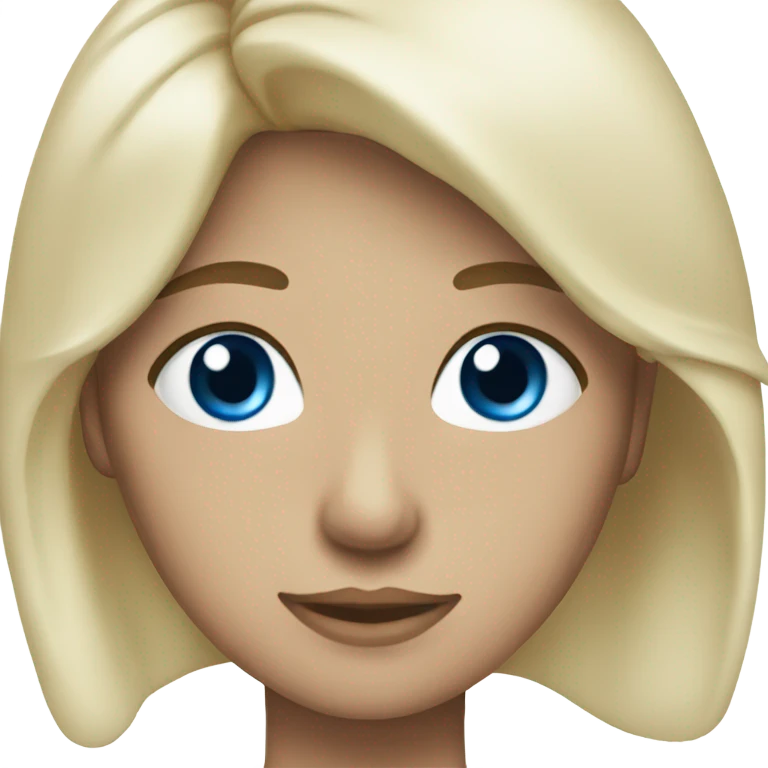 blonde blue eyed white headband  emoji