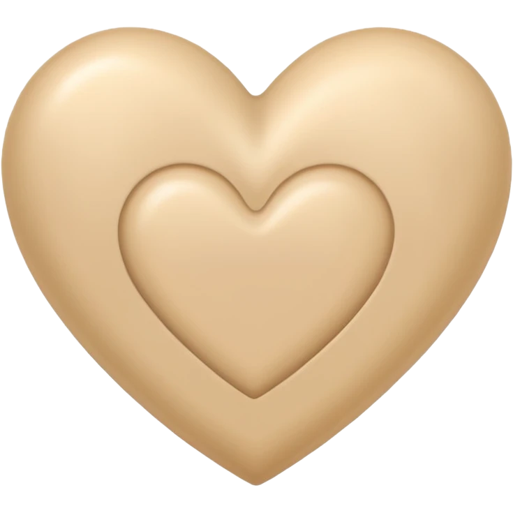 Corazón beige emoji
