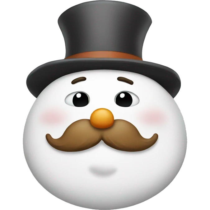 Fat snowman with beard emoji