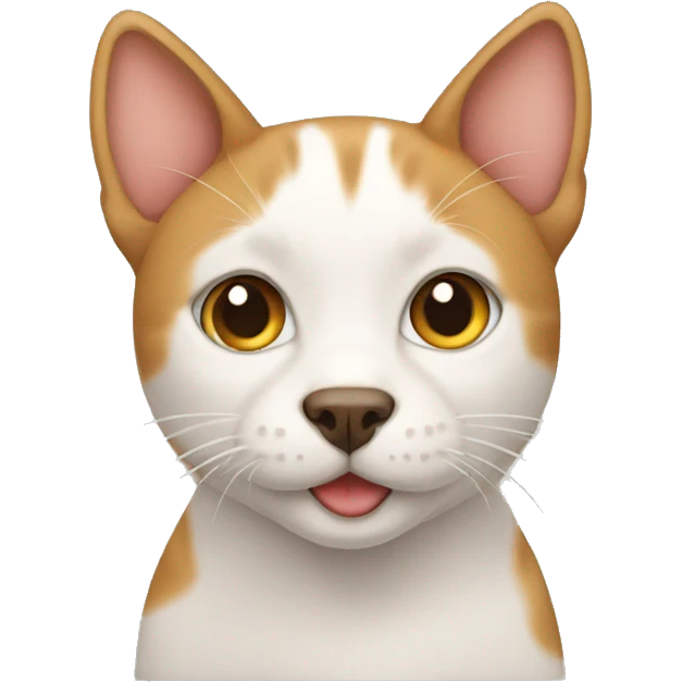 cat in dog emoji style emoji
