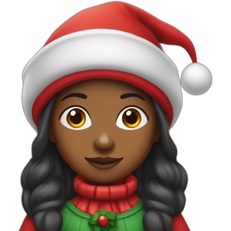 black female christmasgnome emoji