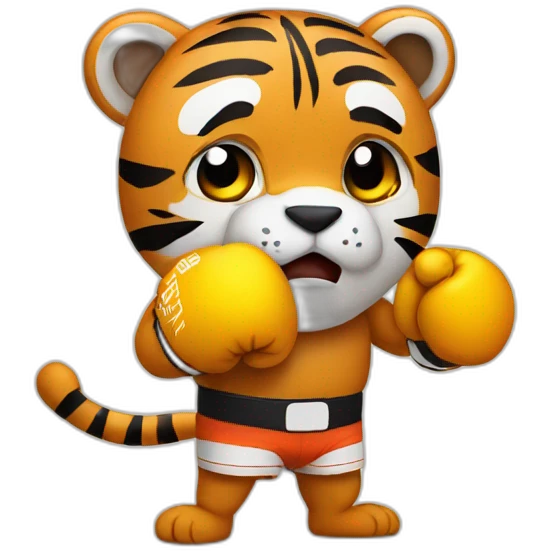 boxing Training  Tiger  emoji