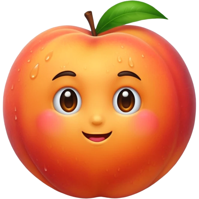 Wet peach emoji