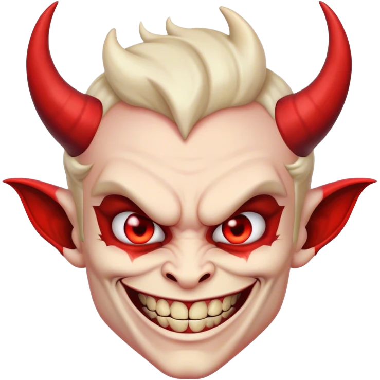 Evil grin devil emoji